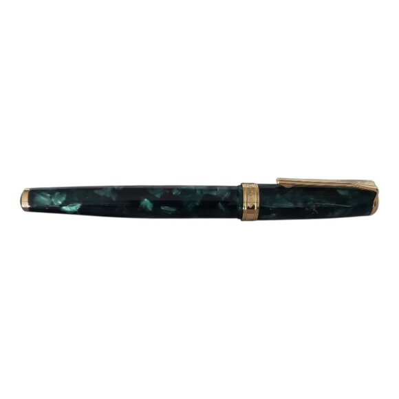 Levenger True Writer Teal Appeal & Gold Rollerball Pen - Picture 3 of 7